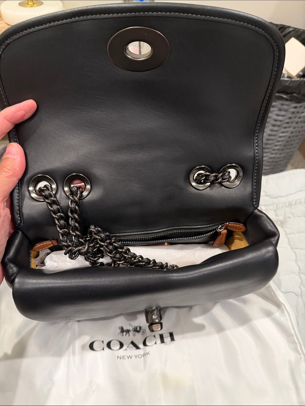 Coach pillow Madison Quilted Nappa leather Bag with Chain Strap - Picture 4 of 8